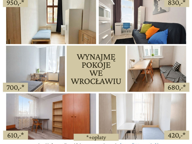 Atrakcyjne pokoje do wynajęcia we Wrocławiu