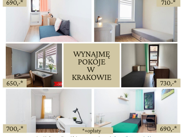 PROMOCJA! Pokoje do wynajęcia w Krakowie